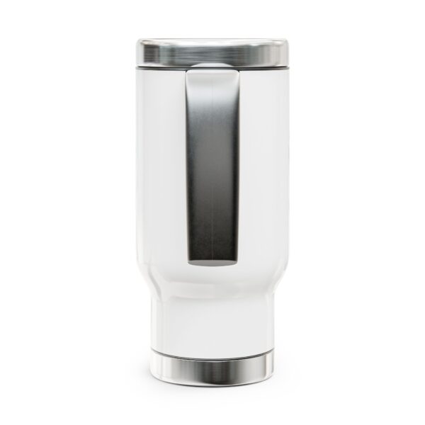 stainless steel travel mug with handle, 14oz