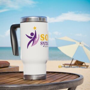 stainless steel travel mug with handle, 14oz